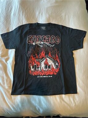 Mens Goat Crew Chicago Kanye West Donda Vintage Graphic T-Shirt - Black Size XL